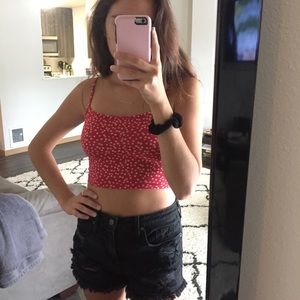 NWT red crop top